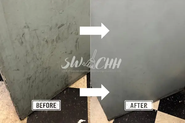 door clean before after door clean